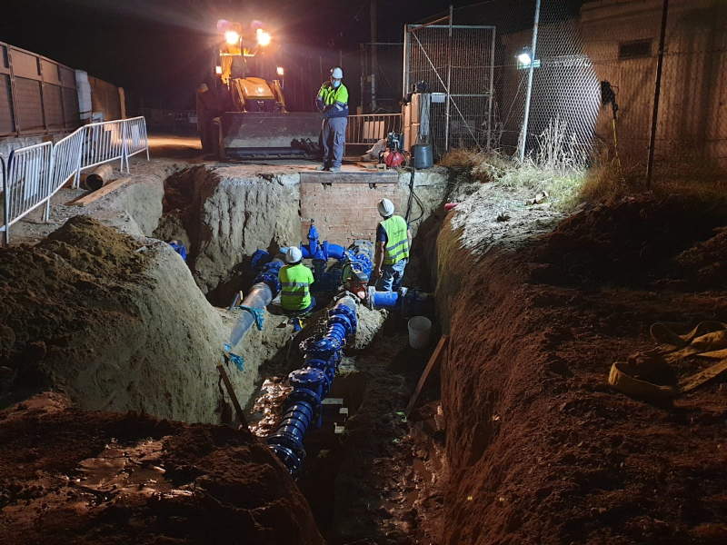 Replacing the pipe connection